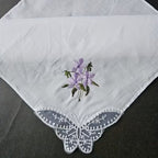 3-Pack 11-Inch Pure White Embroidered Cotton Handkerchiefs