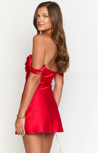 Zoella Red Off The Shoulder Mini Dress